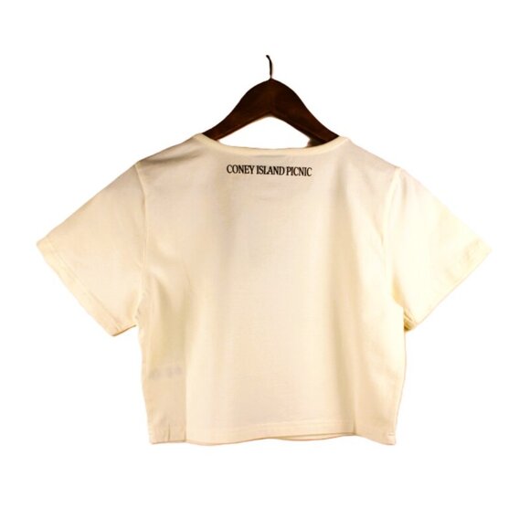 nwt CONEY ISLAND PICNIC 'Avant Gardening' Stretch Cotton Graphic Baby Tee Size L - Picture 4 of 9